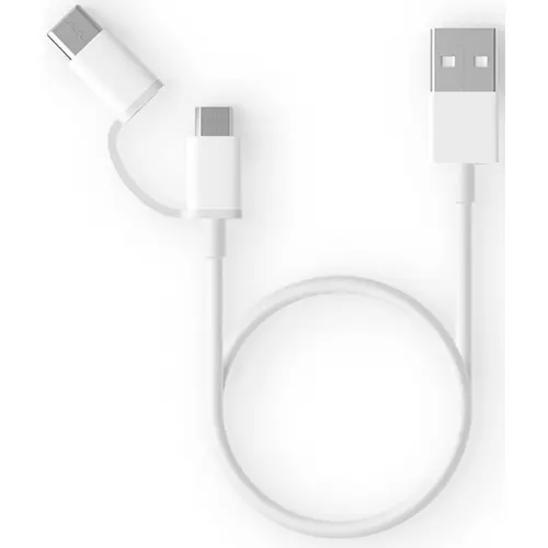 Кабель ZMI USB A - MicroUSB/Type-C 0.3m (AL511) White - GOODMi