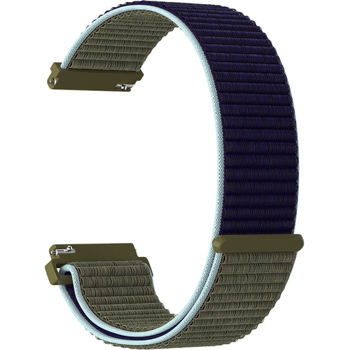 Ремешок нейлоновый 22mm Lyambda Vega Khaki-blue (DS-GN-03-22-46), Основной цвет: Хаки - GOODMi