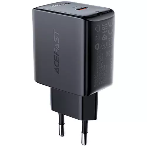 Сетевой адаптер ACEFAST A1 PD 20W USB-C Black, Цвет: Черный - GOODMi