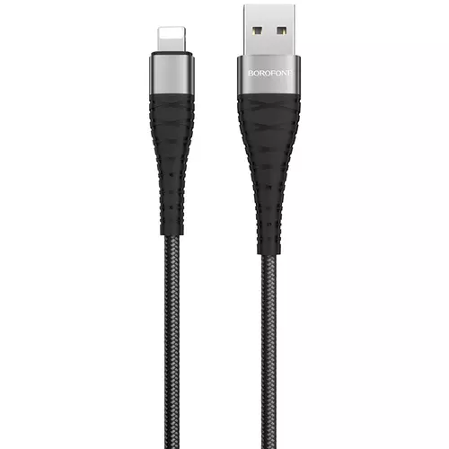 Кабель Borofone BX32 Nylon USB A/Lightning (1м/2.4A) черный - GOODMi