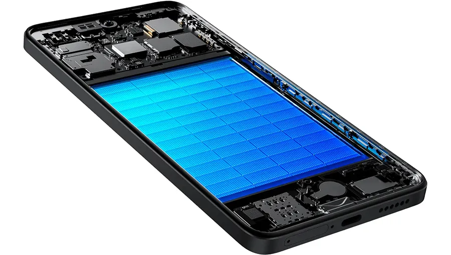 Емкий аккумулятор 5500 мАч и быстрая зарядка на Redmi Note 14