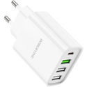 Сетевое зарядное устройство Borofone BA79A (PD20W+3USB 3.0A/QC3.0/18W) White, изображение 2 - GOODMi