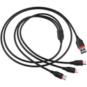 Кабель 3in1 Borofone BX17 (Micro+Type-C+Lightning) Black, Цвет: Черный, изображение 4 - GOODMi