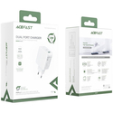 Сетевой адаптер ACEFAST A5 PD 32W (USB-C+USB-A) White, Цвет: Белый, изображение 3 - GOODMi