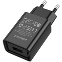 Сетевое зарядное устройство Borofone BA68A USB (2.1A) + кабель Type-C Черный, Цвет: Черный, изображение 2 - GOODMi