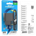 Сетевое зарядное устройство Borofone BAS12A USB (3A) + кабель Micro Черный, изображение 5 - GOODMi