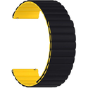 Ремешок силиконовый 20mm Lyambda Acrux Black/Yellow (DSJ-32-20-BY), Основной цвет: Желтый - GOODMi