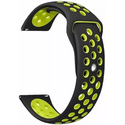 Ремешок силиконовый спортивный 22mm Черный/Зеленый - GOODMi