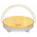 Настольная лампа с беспроводной зарядкой и колонкой Ezvalo Wireless Charging Music Lamp (LYYD01) Wood, Цвет: Коричневый, изображение 2 - GOODMi