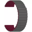 Ремешок силиконовый 20mm Lyambda Acrux Grey/Wine red (DSJ-32-20-GW), Основной цвет: Серый - GOODMi