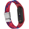 Текстильный ремешок для Xiaomi для Mi Band 7 замок металл (red blue), Основной цвет: Красный, изображение 3 - GOODMi
