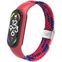 Текстильный ремешок для Xiaomi для Mi Band 7 замок металл (red blue), Основной цвет: Красный, изображение 4 - GOODMi