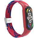 Текстильный ремешок для Xiaomi для Mi Band 7 замок металл (red blue), Основной цвет: Красный, изображение 5 - GOODMi