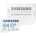 Карта памяти Samsung EVO Plus microSDXC 64GB + SD адаптер, Объем: 64 ГБ, изображение 4 - GOODMi