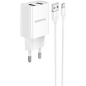 Сетевое зарядное устройство Borofone BA53A 2USB (2.1A) + кабель Micro Белый - GOODMi