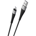Кабель Borofone BX32 Nylon USB A/Lightning (1м/2.4A) черный, изображение 2 - GOODMi