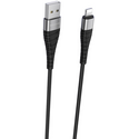 Кабель Borofone BX32 Nylon USB A/Lightning (1м/2.4A) черный, изображение 4 - GOODMi