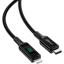 Кабель Acefast C6-01 Digital Display 30W USB-C/Lightning 1.2m Black, изображение 3 - GOODMi