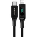 Кабель Acefast C6-01 Digital Display 30W USB-C/Lightning 1.2m Black - GOODMi