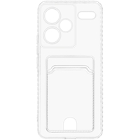 Чехол-накладка силиконовая с отделением для карты для Redmi Note 13 Pro Plus (5G) Прозрачный - GOODMi