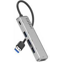 USB-хаб Earldom HUB12 (4xUSB-A + Type-C) Grey - GOODMi