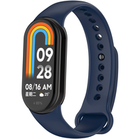 Ремешок силиконовый для Xiaomi Band 8/9 Синий с кнопкой, Основной цвет: Синий - GOODMi