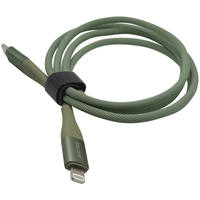 Кабель SOLOVE DW5 Type-C/Lightning 20W PD нейлоновая оплетка 1 м Green, Цвет: Зеленый - GOODMi