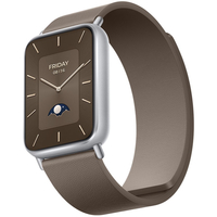 Кожаный магнитный браслет Xiaomi Smart Band 8 Pro/9 Pro/Redmi Watch 4 Хаки-Коричневый, Основной цвет: Коричневый - GOODMi