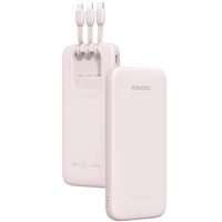 Внешний аккумулятор Romoss PHC10 10000mAh (Built-in Cable) Pink, Цвет: Розовый - GOODMi