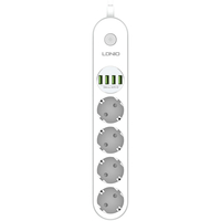Сетевой фильтр Ldnio SE4432 (4 розетки, 4 USB, 2 м) White - GOODMi