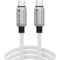 Кабель Cabletime USB-C to Type-C 240W PD 3.1 1m White - GOODMi