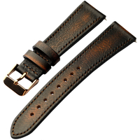 Ремешок кожаный 22mm c эффектом выцвета (Pink Buckle) - GOODMi