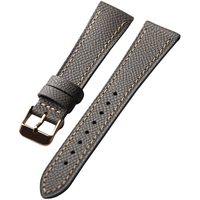 Ремешок кожаный 20mm Brown (Pink Buckle) - GOODMi