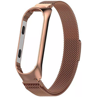 Миланский сетчатый браслет Xiaomi Mi band 5 бронзовый (магнитный замок) - GOODMi
