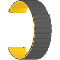 Ремешок силиконовый 20mm Lyambda Acrux Grey/Yellow (DSJ-32-20-GY) - GOODMi