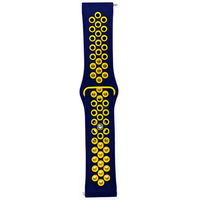 Ремешок силиконовый спортивный 22mm Синий/Желтый - GOODMi