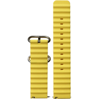 Ремешок силиконовый 20mm рельефный желтый, Основной цвет: Желтый - GOODMi