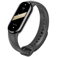 Ремешок силиконовый для Xiaomi Band 8/9 темно-серый с кнопкой, Основной цвет: Серый - GOODMi