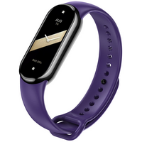 Ремешок силиконовый для Xiaomi Band 8/9 фиолетовый с кнопкой, Основной цвет: Фиолетовый - GOODMi