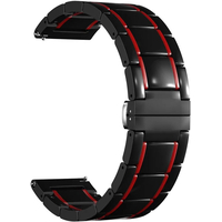 Ремешок керамическй 20mm Lyambda Libertas Black/Red (DSG-09-20-BR), Основной цвет: Красный - GOODMi