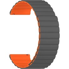 Ремешок силиконовый 22mm Lyambda Acrux Grey/Orange (DSJ-32-22-GO) - GOODMi