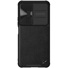 Чехол-накладка Nillkin Leather Case CamShield для POCO F4 Black, Основной цвет: Черный - GOODMi