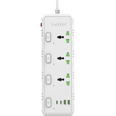 Сетевой фильтр Earldom SC10 (2м/3 Sockets+2USB-A+2Type-C) Белый - GOODMi
