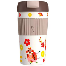 Термокружка KKF Rainbow Vacuum bottle 490ml (С рисунком) brown (S-U45C) - GOODMi
