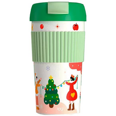 Термокружка KKF Rainbow Vacuum bottle 490ml (С рисунком) green (S-U45C) - GOODMi