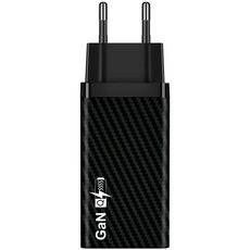 Зарядное устройство GaN 65W USB + Type-C EU Black, Цвет: Черный - GOODMi