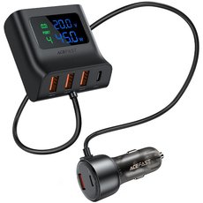 АЗУ ACEFAST B11 HUB с дисплеем 138W (2xUSB-C+4USB) Black - GOODMi
