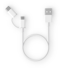 Кабель ZMI USB A - MicroUSB/Type-C 100 cm (AL501) белый - GOODMi