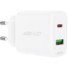 Сетевой адаптер Acefast A25 PD 20W USB-C+USB-A White - GOODMi