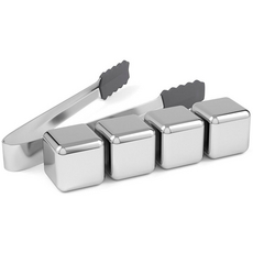 Охлаждающие камни для напитков Circle Joy Stainless Steel Ice Cubes (CJ-BK03) 4 шт - GOODMi